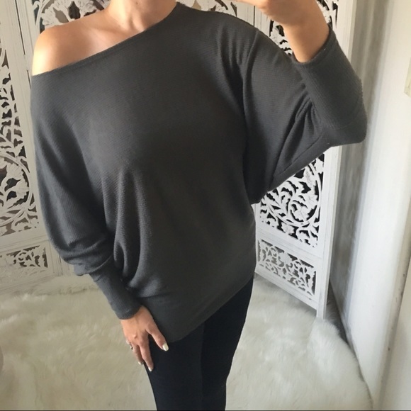 Tops - LAST 1️⃣ LIV Waffle Knit Long Sleeve Dolman